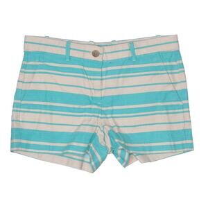 GAP 100% Cotton Light Tan & White Striped Low Rise Shorts Size 0